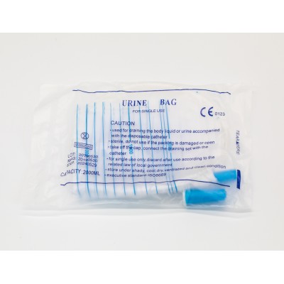 Disposable 2000ml Urine Collection Bag for Male Or Female Use